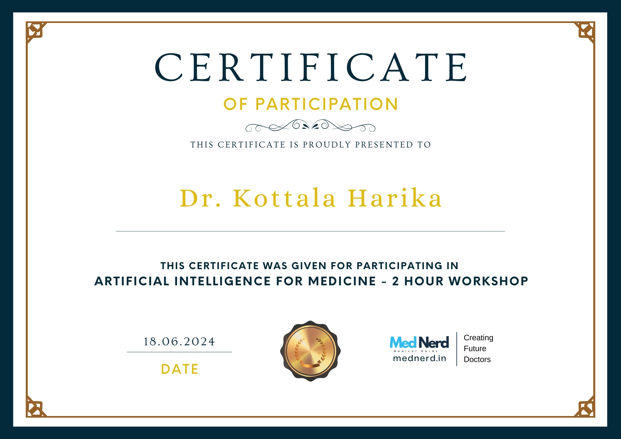 Kottala Harika_AI Workshop_Certificate